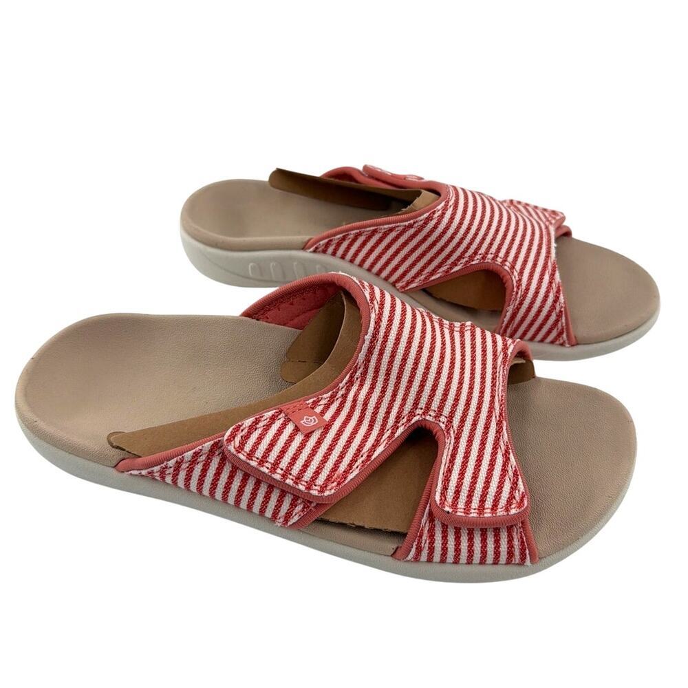 Spenco Women's Crabapple Kholo Stripe Slide Sandals Size 6.5 - Picture 3 of 10